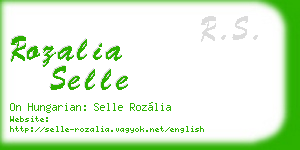 rozalia selle business card